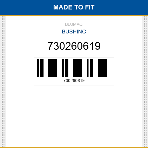 730260619 Bushing Made to fit for Daewoo - Doosan