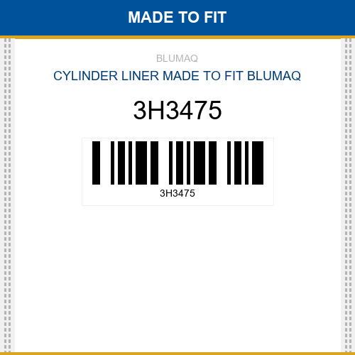 3H3475 Cylinder liner Made to fit for CATERPILLAR
