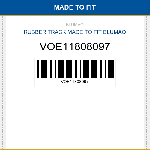 VOE11808097 Rubber track Made to fit for VOLVO