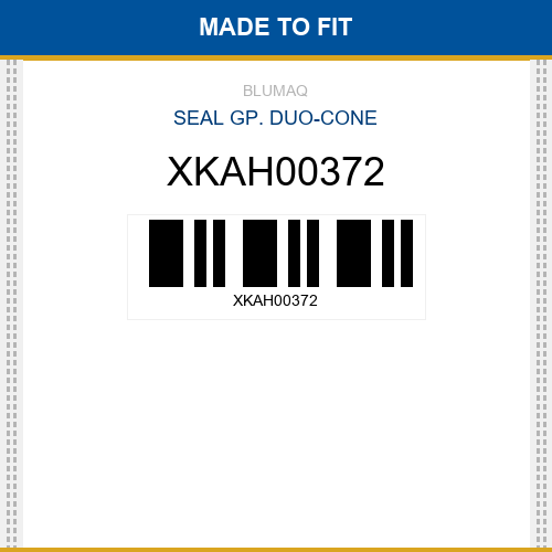 XKAH00372 Seal gp. duo-cone Made to fit for HYUNDAI