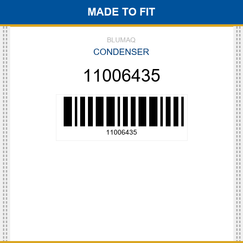 11006435 Condenser Made to fit for VOLVO