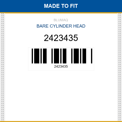 2423435 Bare cylinder head Made to fit