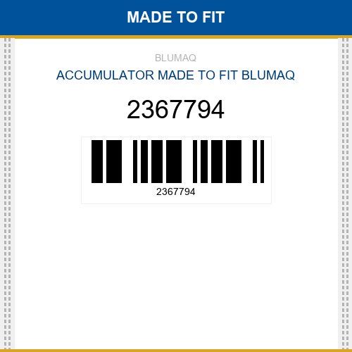 2367794 Accumulator Made to fit