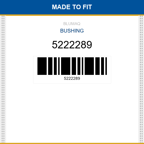 5222289 Bushing Made to fit
