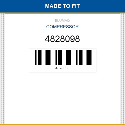 4828098 Compressor Made to fit