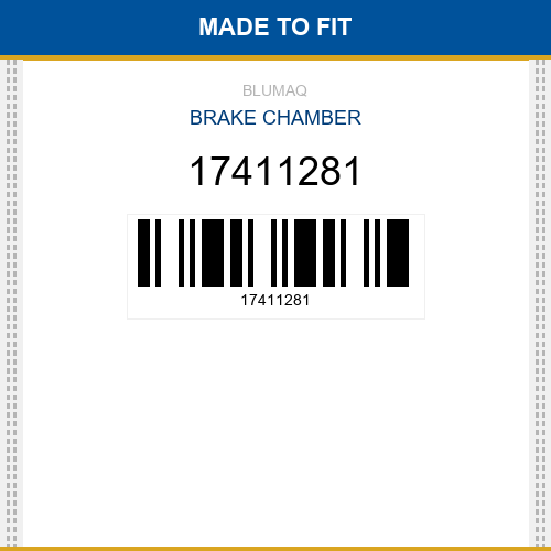 17411281 Brake chamber Made to fit for VOLVO