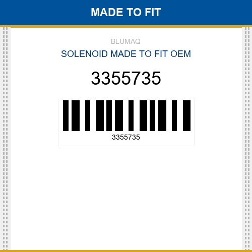 3355735 Solenoid Made to fit