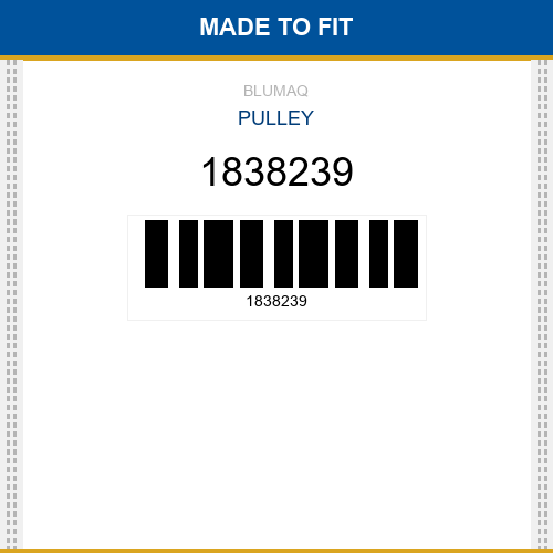 1838239 Pulley Made to fit