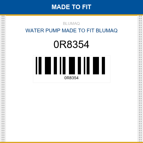 0R8354 Water pump Made to fit for CATERPILLAR