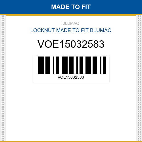 VOE15032583 Locknut Made to fit for VOLVO