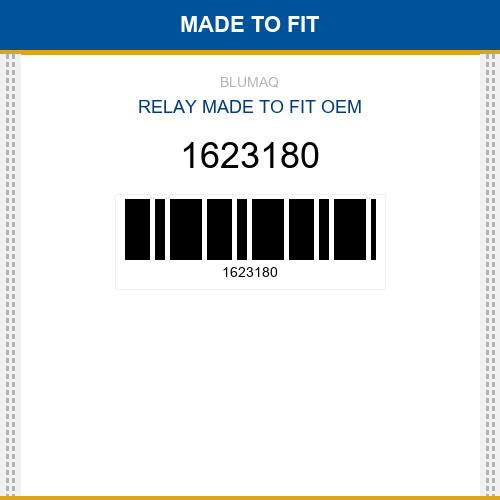 1623180 Relay Made to fit for VOLVO