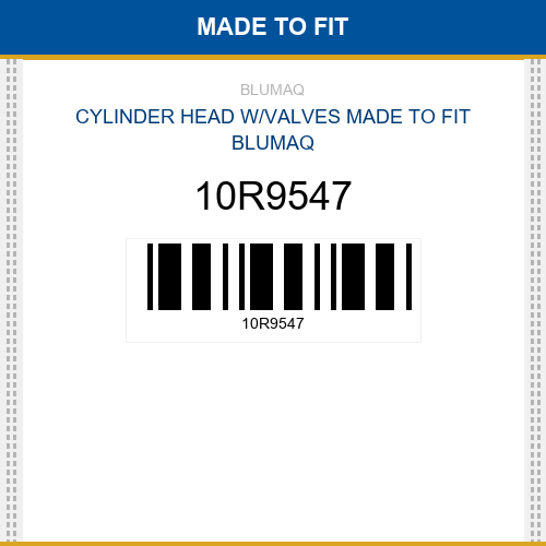 10R9547 Cylinder head w/valves Made to fit