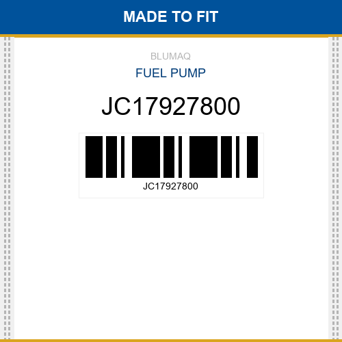 JC17927800 Fuel pump Made to fit for JCB