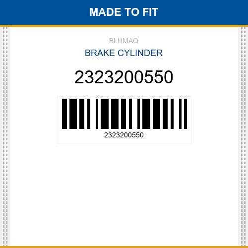2323200550 Brake cylinder Made to fit for KOMATSU