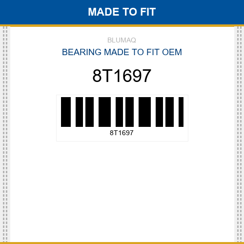 8T1697 Bearing Made to fit