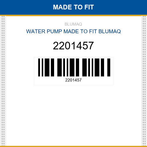 2201457 Water pump Made to fit for JCB