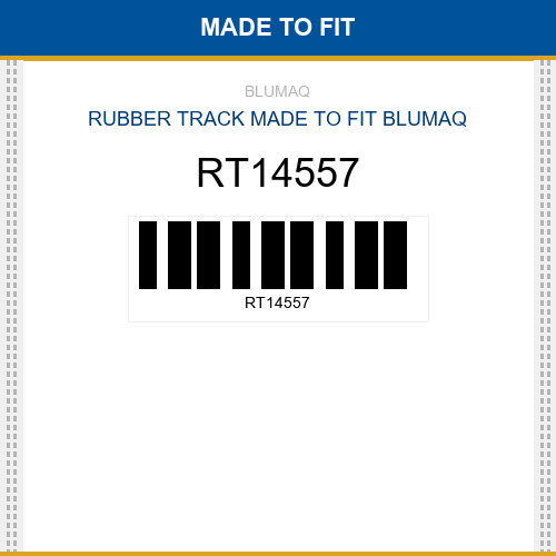 RT14557 Rubber track Made to fit for VARIOS