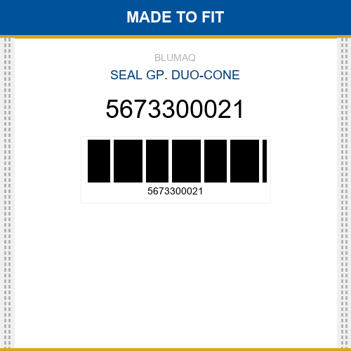 5673300021 Seal gp. duo-cone Made to fit for KOMATSU