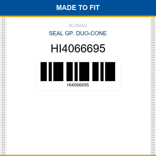HI4066695 Seal gp. duo-cone Made to fit for HITACHI