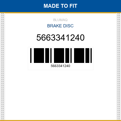 5663341240 Brake disc Made to fit for KOMATSU