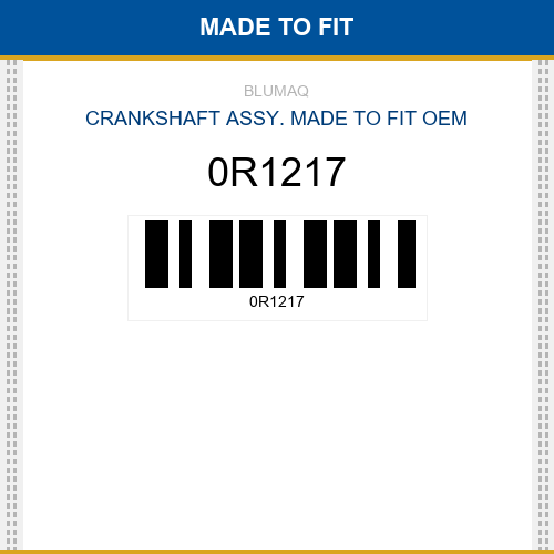 0R1217 Crankshaft assy. Made to fit for CATERPILLAR