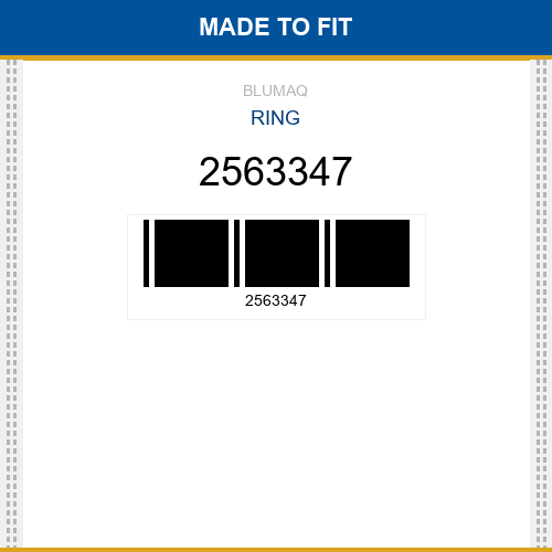 2563347 Ring Made to fit