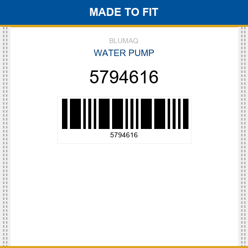 5794616 Water pump Made to fit for CATERPILLAR