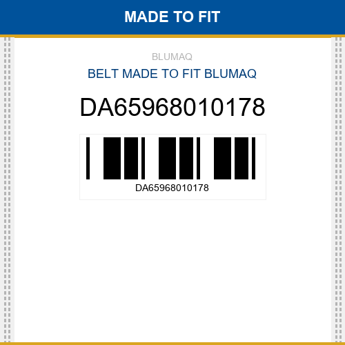 DA65968010178 Belt Made to fit