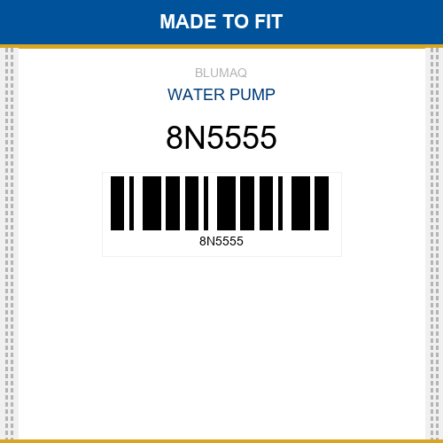8N5555 Water pump Made to fit for CATERPILLAR