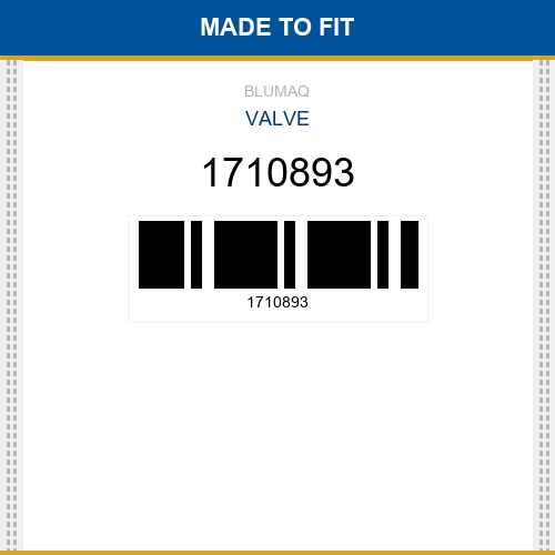 1710893 Valve Made to fit