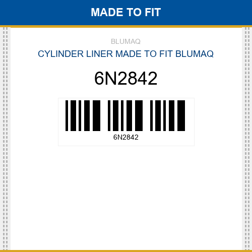 6N2842 Cylinder liner Made to fit