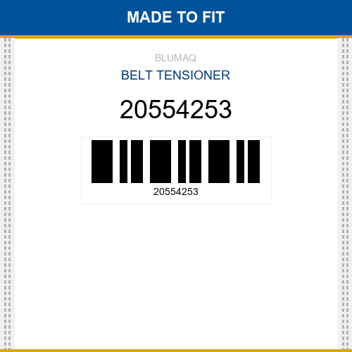 20554253 Belt tensioner Made to fit for VOLVO