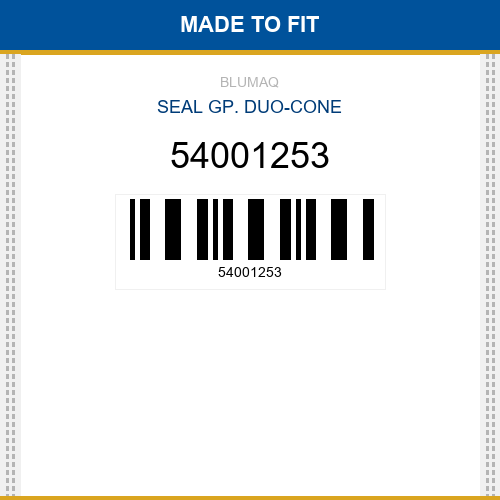 54001253 Seal gp. duo-cone Made to fit for VARIOS