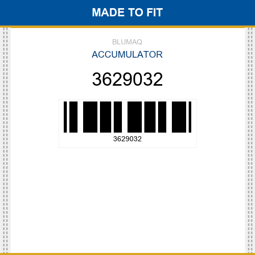 3629032 Accumulator Made to fit