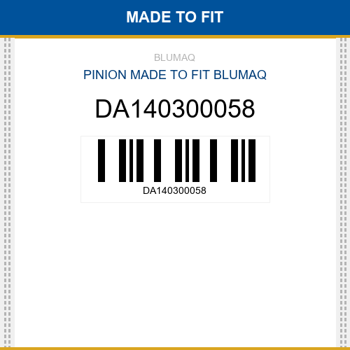 DA140300058 Pinion Made to fit for Daewoo - Doosan