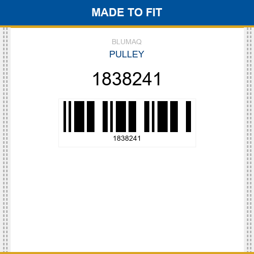 1838241 Pulley Made to fit