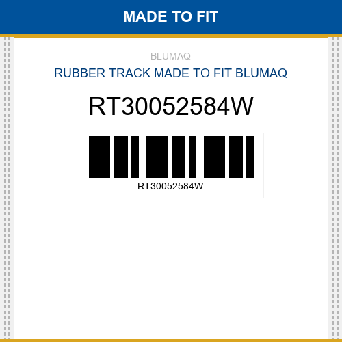 RT30052584W Rubber track Made to fit for VARIOS