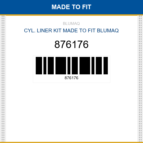 876176 Cyl. liner kit Made to fit for VOLVO