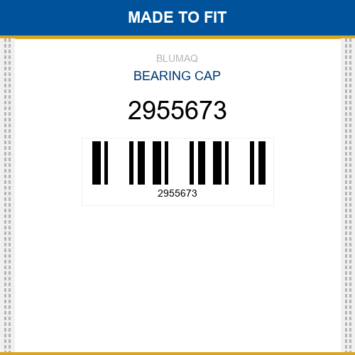 2955673 Bearing cap Made to fit