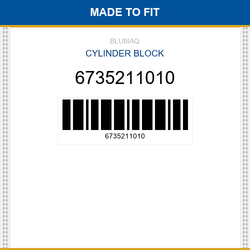 6735211010 Cylinder block Made to fit for KOMATSU