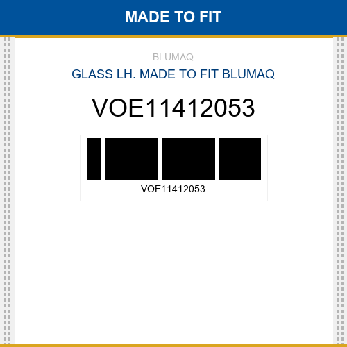 VOE11412053 Glass lh. Made to fit for VOLVO