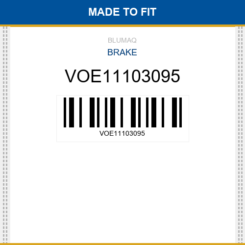 VOE11103095 Brake Made to fit for VOLVO
