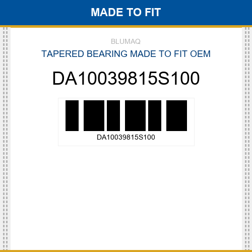 DA10039815S100 Tapered bearing Made to fit for Daewoo - Doosan