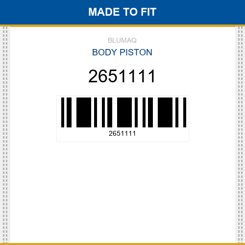 2651111 Body piston Made to fit for CATERPILLAR