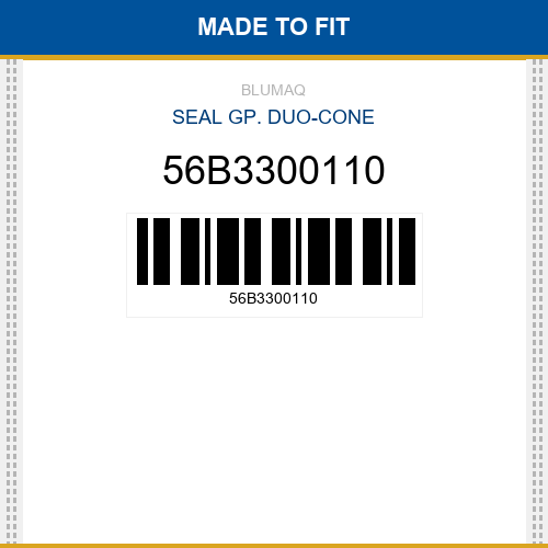 56B3300110 Seal gp. duo-cone Made to fit for KOMATSU