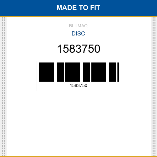 1583750 Disc Made to fit