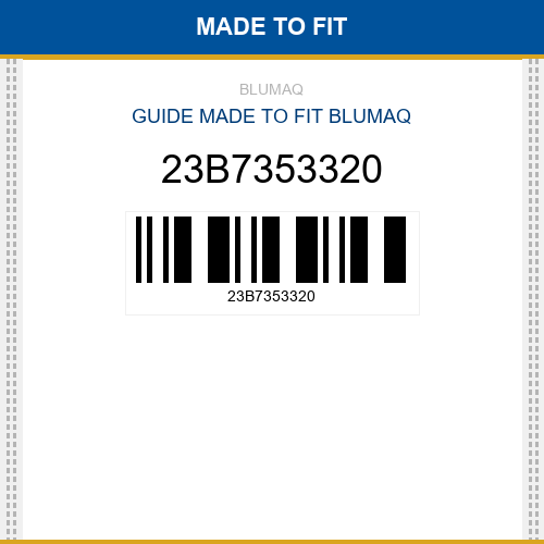 23B7353320 Guide Made to fit for KOMATSU