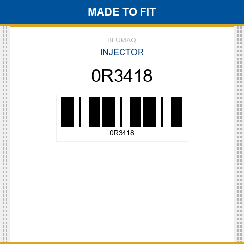 0R3418 Injector Made to fit