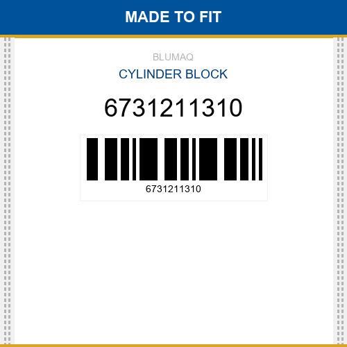 6731211310 Cylinder block Made to fit for KOMATSU