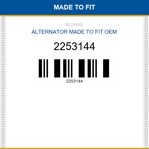 2253144 Alternator Made to fit